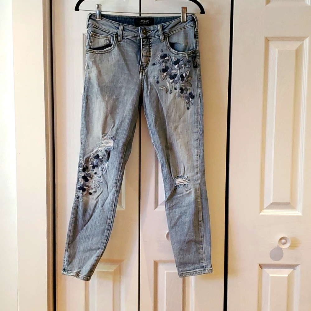 "IZZY" Silver Jeans